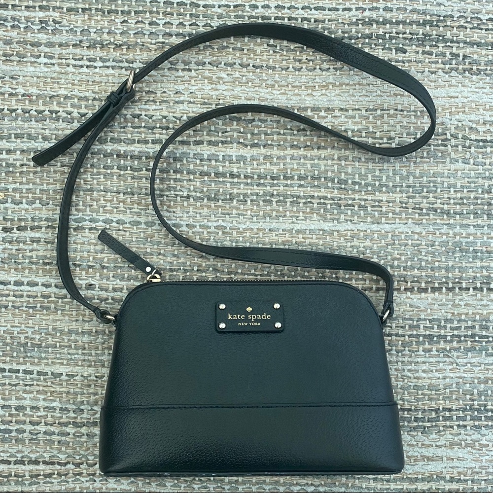 Kate Spade Black Leather Crossbody Purse
